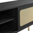 thumbnail image 2 of Modway Cambria Rattan and Particleboard TV Stand for TVs up to 70" in Black, 2 of 7