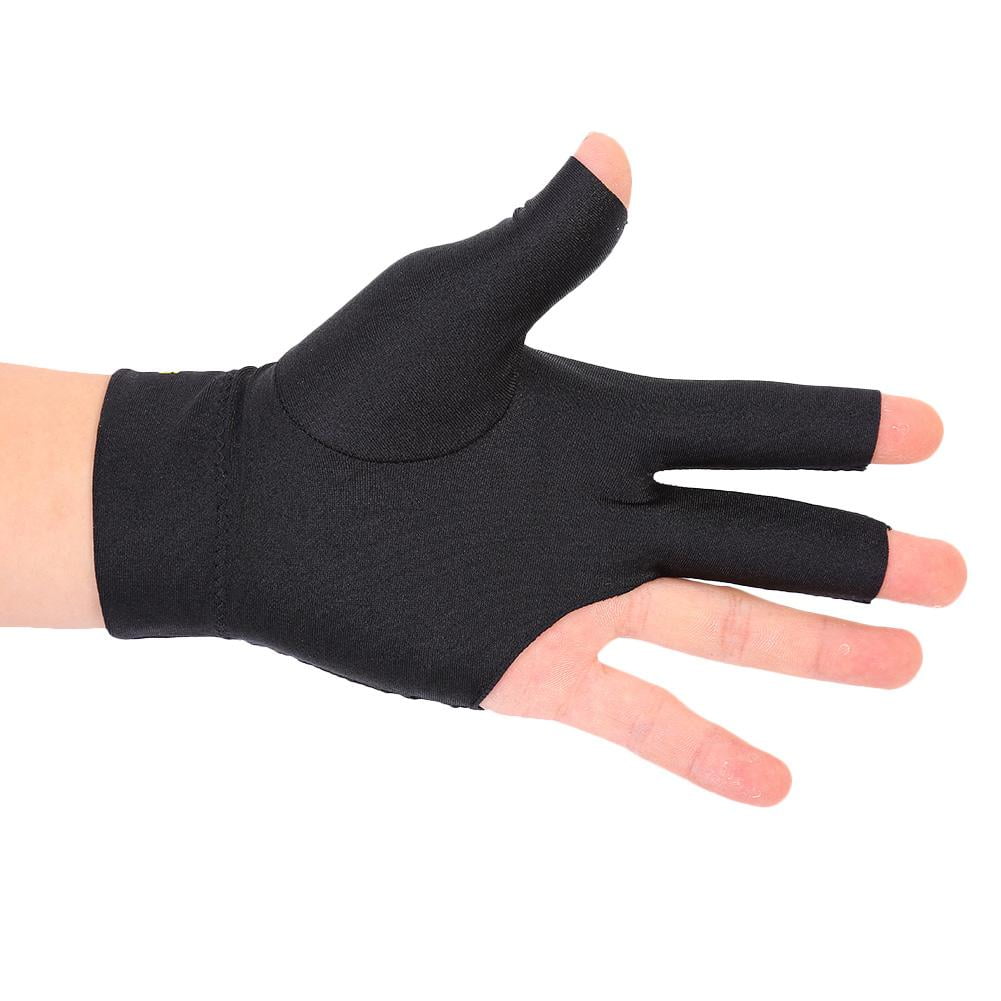 Doorslay 3pcs/6pcs 3-Finger Cue Gloves Elastic Open Pool Gloves for Left Hands and Right Hands 