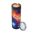 thumbnail image 2 of Waldeal Watercolor Galaxy Skinny Tumbler with Lid, Stainless Steel Double Wall Vacuum Insulated Travel Mug Water Bottle Iced Coffee Cup 20oz, 2 of 9