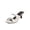 Beige, variant on Women's Rhinestone Sandals Square Open Toe High Heel Slippers Patent Leather Slingback Comfortable Casual Shoes for Party Prom Wedding Coffee