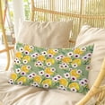 thumbnail image 4 of Summer Lemon Pillow Covers, Linen Long Throw Pillow Case, Watercolor Flowers Fruits Leaf Green Holiday Pillow Protector Decorative Cushion Cover for Living Room/Bedroom 20" x 26", 4 of 8