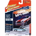 thumbnail image 3 of 1978 Ford Mustang Cobra II White with Blue Stripes Classic Gold Collection 2023 Release 1 Limited Edition to 4500 pieces Worldwide 1/64 Diecast Model Car by Johnny Lightning, 3 of 3