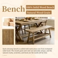 thumbnail image 3 of Noble House Farmhouse Wooden Entryway Bench, Distressed Wood 2-Tier Narrow Storage Bench with Open Shelf, Gray, 3 of 10