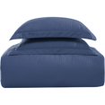 thumbnail image 3 of Brielle Pierce Solid 100% Cotton Soft Waffle Textured Comforter Set, Navy, Full/Queen, 3 of 4