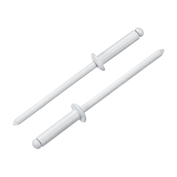 Uxcell 50Pcs 1/8"x1/2" Aluminum Blind Rivets, Dome Head Long Split Rivets, White