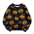 thumbnail image 4 of Atogsazn Kids Girls Halloween Oversized Sweatshirt Children Crew Neck Long Sleeve Pullover Sweaters Fall Winter Tops Black 8-9 Years Fashion, 4 of 5
