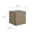 thumbnail image 6 of Modway Convene Outdoor Rattan Weave/Aluminum Frame Patio End Table in Brown, 6 of 7