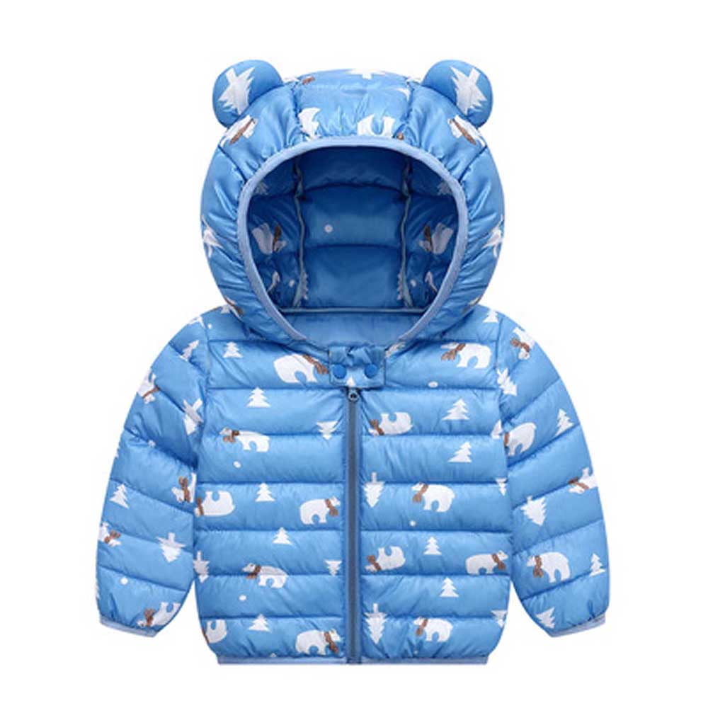 Frostluinai Cute Bear Winter Coats for Kids with Hoods (Padded) Light Puffer Jacket Winter Down