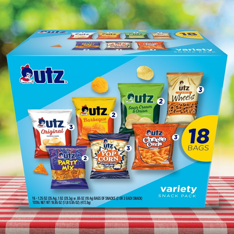 Utz Snack Pack, Variety Pack, 1 oz, 18 Count - Walmart.com