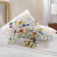 thumbnail image 2 of Lumbar Pillow Covers 20x12 Inch Set of 2, Red Blue Yellow Spring Floral Waterproof Outdoor Pillow Covers, Blooming Summer Botanical Decorative Cushion Pillowcases for Couch, Sofa, Bed, Garden, Patio, 2 of 9
