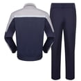 thumbnail image 3 of Penkiiy Unisex Work Suit With Long Sleeves Coat Jacket And Reflective Pants Color Blocking Set L Navy, 3 of 4