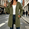 thumbnail image 6 of Brnmyaeo Women's Zip Up Long Hoodies Oversized Fleece Tunic Sweatshirts with Pockets Casual Waist drawstring Jacket Coats Fall Trendy Zipper Hoodie, 6 of 8