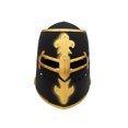 thumbnail image 2 of Nicky Bigs Novelties Adult Medieval Knight Helmet Costume - Templar Crusader Headwear Accessory With Folding Face Mask (Matte Black), 2 of 7