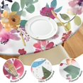 thumbnail image 4 of Pioneer Flower Floral Print Pattern Round Fitted Tablecloth with Elastic Edge,Dining Table Cover Waterproof,Outdoor Round Tablecloth for Camping,Dining,Indoor and Outdoor, 4 of 7