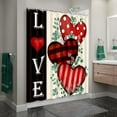 thumbnail image 2 of Valentines Shower Curtain Bathroom Decor Red Love Hearts with 12 Hooks 72 x 72 Inches, 2 of 6