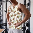 thumbnail image 5 of Gukieu Cute Sloth Print Men's Quick Dry Fitness Vest, Round Neck Sleeveless Fitness Bodybuilding Top-X-Large, 5 of 7