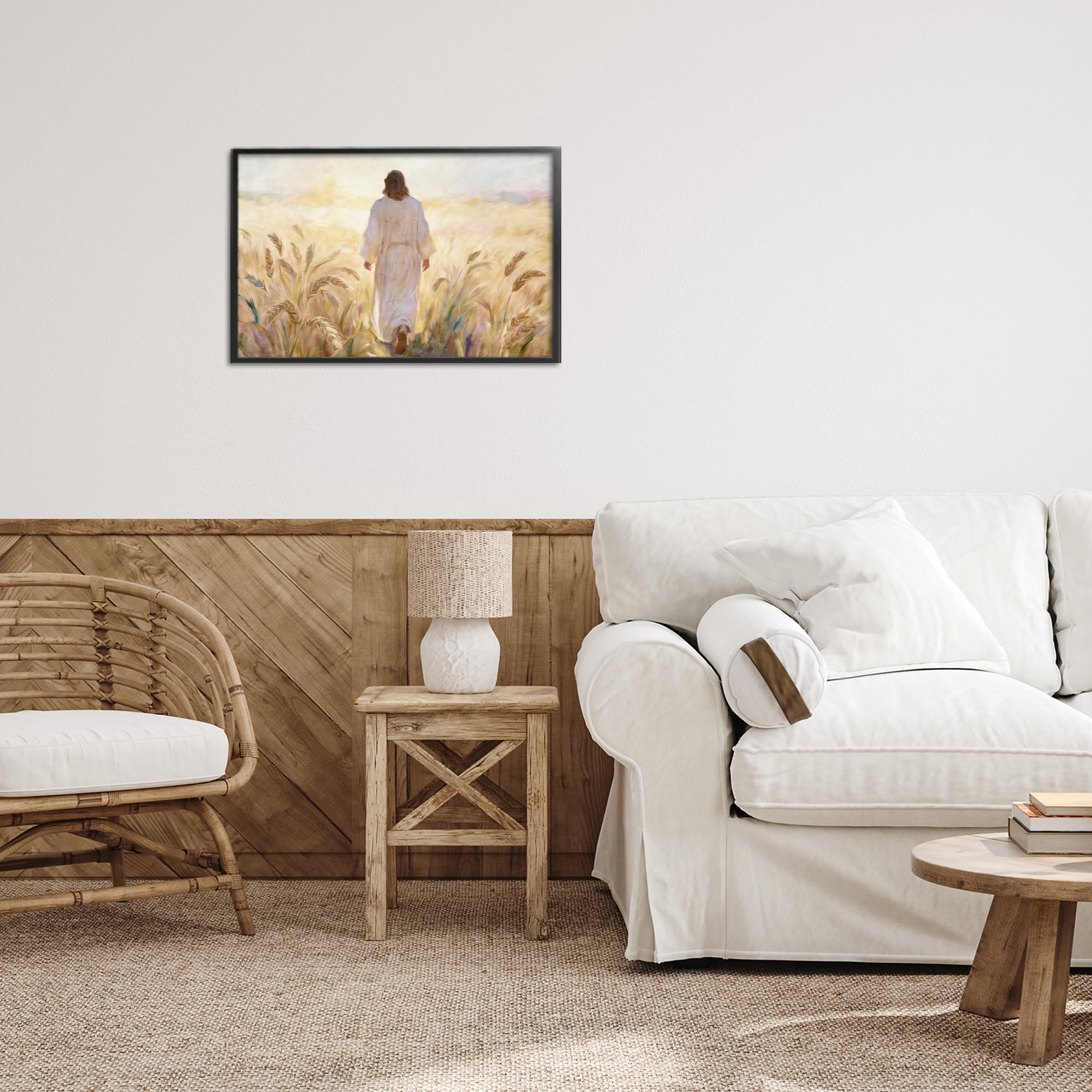 Stupell Industries In His Steps Walking Faithfully Black Framed Giclee Art, design by Kim Allen