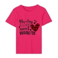 thumbnail image 5 of Pisexur T-shirt de la Saint-Valentin pour Femmes, Imprimé Amour, Manches Courtes, Col Rond, 5 of 5