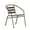 Bronze, variant on Flash Furniture Modern Aluminum Slat Back Stacking Outdoor Restaurant Chair, Black