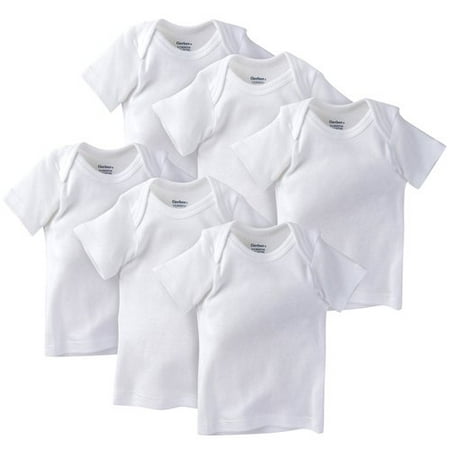 Newborn Baby White Short Sleeve Slip on Shirt, 6-Pack - Walmart.com