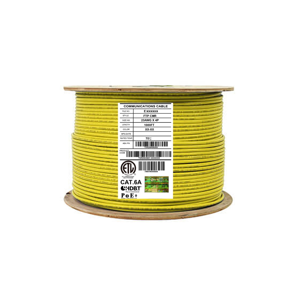 100FT CAT6A 10G DIRECT BURIAL SHIELDED 23AWG BLACK Cable     