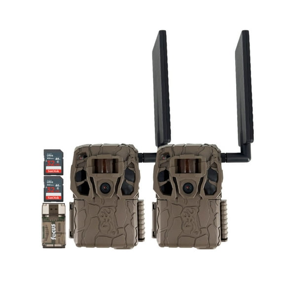 Browning Trail Camera Defender Wireless Vision Pro HD Livestream (2-Pack) Bundle with Card Reader and Memory Card (5 Items)