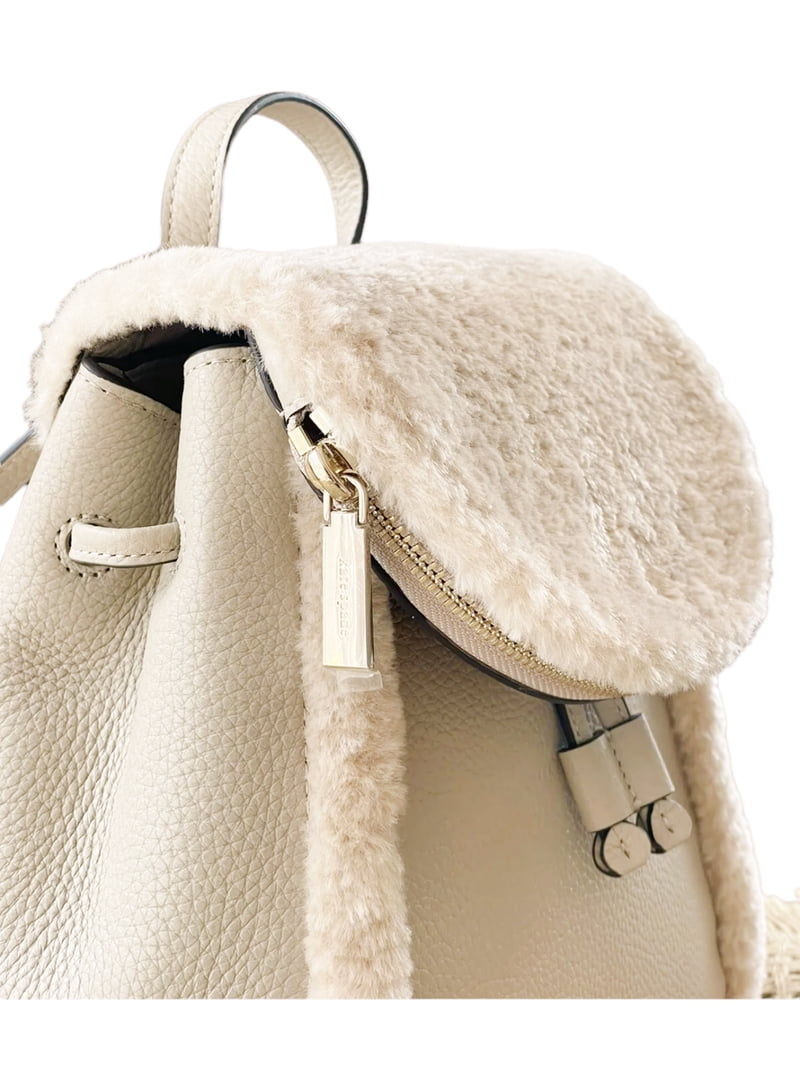 Kate Spade K9398 Leila Flap Backpack Fur Faux Shearling  display picture 1