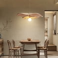 thumbnail image 3 of Arturesthome DIY Rattan Light Fixture Nursery Decorative Lamps Vintage Lotus Leaf 2 Layer Chandelier, 3 of 10