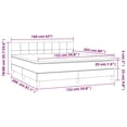 thumbnail image 4 of vidaXL Box Spring Bed with Mattress Light Gray 59.8"x79.9" Queen Fabric, 4 of 6