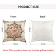 thumbnail image 3 of Boho Orange Throw Pillow Cover Carpet Pattern Antique Ethnic Decorative Pillow Cases Home Decor Square 18x18 Inches Pillowcase, 3 of 6