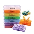 thumbnail image 1 of 7 Packs Extra Large Pill Organizer, Weekly Pill Organizer, 4 Compartments Travel Pill Box Portable Pill Box 7 Day, Weekly Pill Case, Pill Container for Medication, Vitamin, Fish Oil, Supplement J0K8, 1 of 8