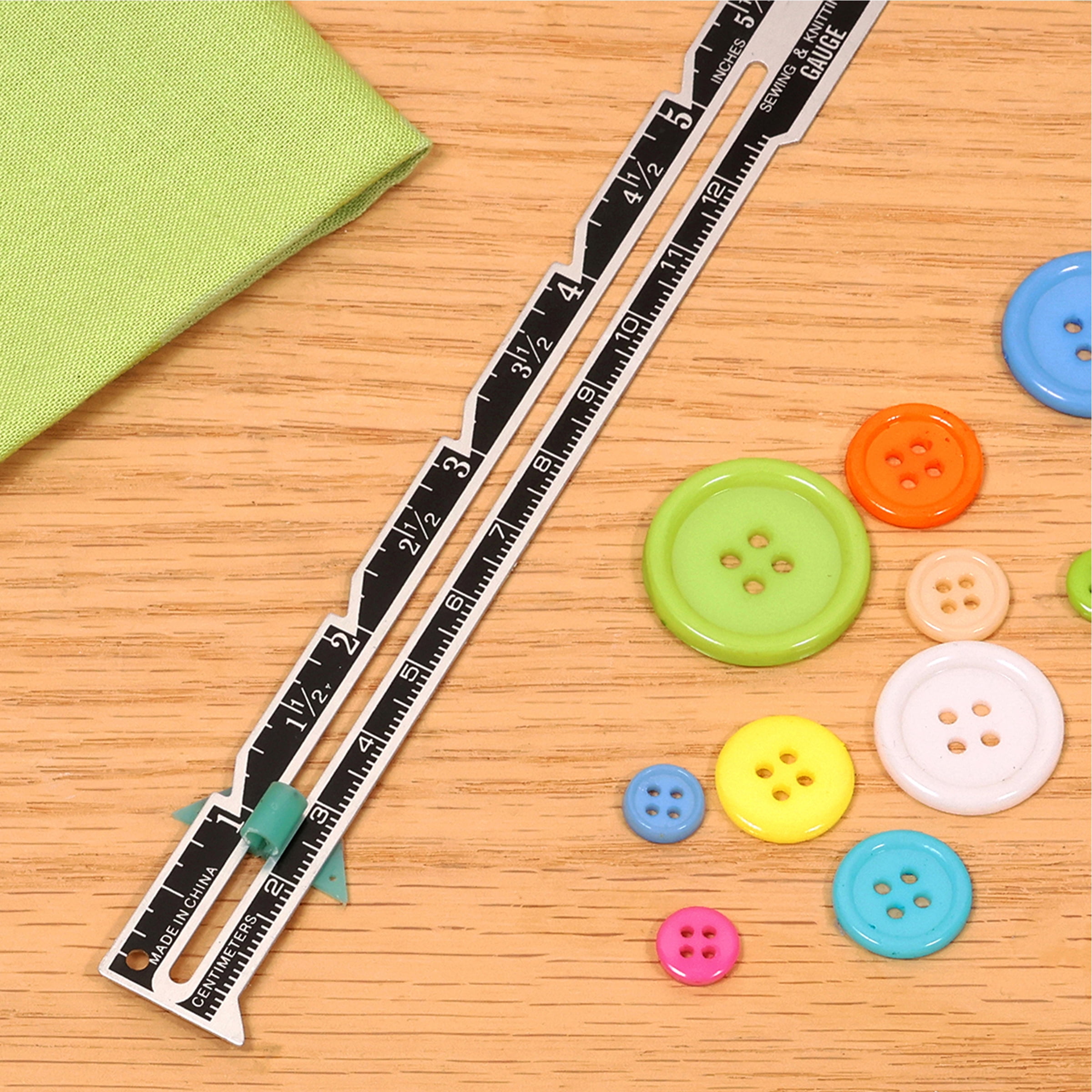 Hello Hobby 6-Inch Sewing Gauge and Fabric Marking Pencil Set