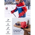 thumbnail image 5 of Deago 2 Pairs Kids Winter Gloves - Snow & Ski Waterproof Thermal Insulated Gloves for Boys Girls Toddler Children for Cold Weather (Red), 5 of 8