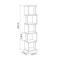 thumbnail image 7 of Ada Home Decor 5 Shelf Bookcase Multiple Tier Open Corner Shelf Modern Book Shelves, Ancient White, 7 of 7