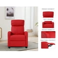 thumbnail image 5 of CL.HPAHKL Recliner Chair for Adults, Adjustable PU Leather Recliner Sofa Chair with Thick Seat Cushion Footrest and Backrest, Reclining Chair for Living Room Bedroom Home Theater Seating, Red, 5 of 7