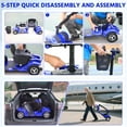 thumbnail image 6 of All-Terrain Mobility Scooter with USB Charge,300lbs Foldable Powered Wheelchair for Adult,Compact Heavy Duty Mobile for Travel,Removable Battery,Blue, 6 of 13