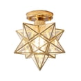 thumbnail image 2 of PVC Semi Flush Mount Wall Lamps Flush Mount Golden transparent, 2 of 8
