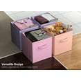 thumbnail image 2 of Sorbus Portable Cube Storage Bins with Handles, Multicolor, 6 Pack, 2 of 6
