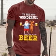 thumbnail image 2 of YDLCAFD Male Christmas In July Graphic Plus Size T Shirt Print Solid Color Crew Neck Short Sleeve Top, 2 of 5
