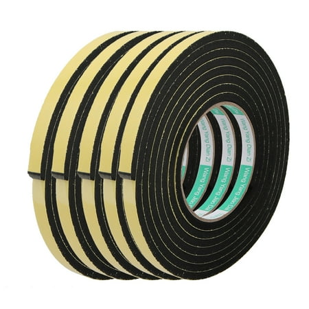 Unique Bargains 5Pcs 9.8Ft Length 10mm x 5mm Single Side Sealed Shockproof EVA Sponge Tape