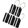 thumbnail image 1 of Etiquetas de equipaje de aluminio para dispositivos de reconocimiento de viajes de equipaje de metal (5 en negro), 1 of 5