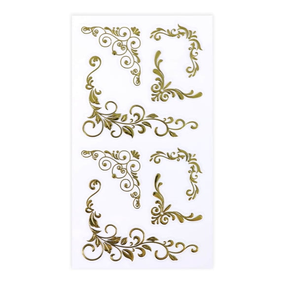 Recollections Gold Corner Stickers, 12 Pack
