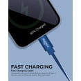 thumbnail image 5 of Liquipel Powertek USB Type C Charger Cable, 6ft Fast Charging USBC to USBA Cord, Adapter for Car, Galaxy, Android, Note, MacBook, Nintendo, Playstation, Chromebook, Pixel, Two Tone Blue, 5 of 7