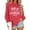 Red, variant on Hold On Let Me Overthink This Sweatshirts for Women Long Sleeve Crewneck Funny Graphic Sweatshirt Pullover Tops