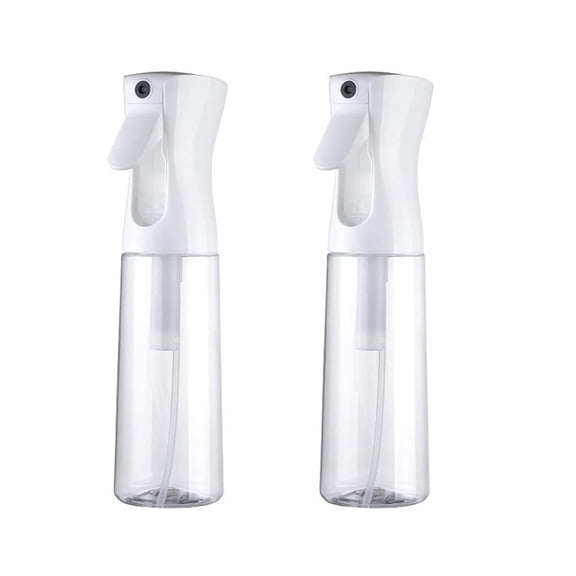 Spray Bottle for Hair (10oz/300ml) - 2 Pcs Continuous Spray Bottle for Salons Cleaning Plants Gardening-white/CLEAR