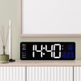 thumbnail image 3 of Reloj de pared digital electrónico, hora, fecha, temperatura, semana, pantalla USB, reloj colgante, , relojes LED para comedor, regalo, Azul BLESIY Reloj de pared digital, 3 of 8
