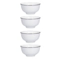 thumbnail image 2 of Suodoka 4-Piece 6-Inch Ceramic Soup Bowl Set, 600ml White Noodle and Rice Bowls for Kitchen, Dining, and Restaurant (6 x 2.9 in / 15.3 x 7.3 cm), 2 of 9