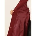 thumbnail image 5 of INSPIRE CHIC Manteau Long d'Hiver pour Femme à Col Peter Pan, à Simple Boutonnage, Rouge Uni, TP, 5 of 5