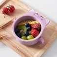 thumbnail image 3 of Wheat Straw Cat Design Small Bowl with Handle Eco-friendly Big Salad Children Dinnerware (Pink), 3 of 8