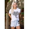 thumbnail image 3 of Elephant Spirit Animal Henna Mandala Plus Size Crewneck Graphic Tee Shirt Brisco Brands 2X, 3 of 5